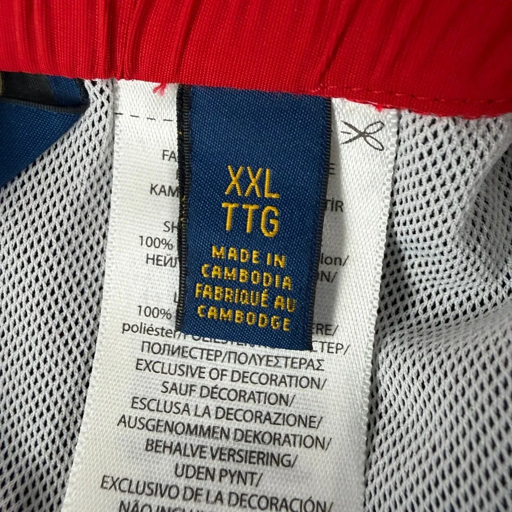 Polo Ralph Lauren‎ Swim Trunks Mens XXL Black Board Shorts Red Pony Mesh Line